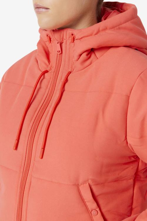 Red Women's Fila Eden Puffer Jackets | Fila329ER