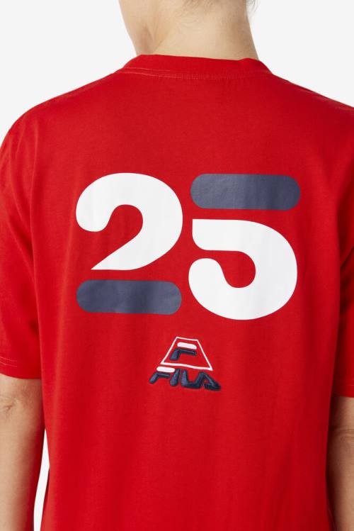 Red Women's Fila Grant Hill Cormac Tee T Shirts | Fila320OK