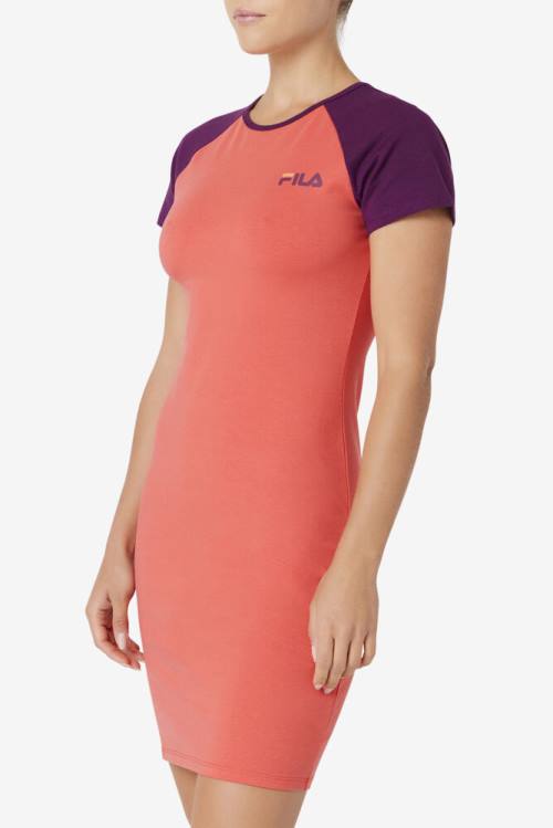 Red Women's Fila Kyra Dress | Fila309XT