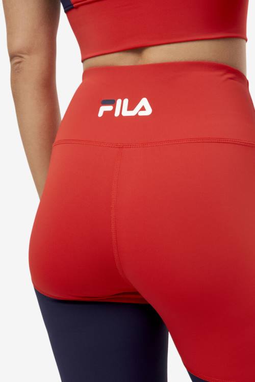 Red Women's Fila Marley Bike Shorts | Fila936PN