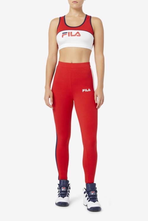 Red Women's Fila Mercy Leggings | Fila970MS