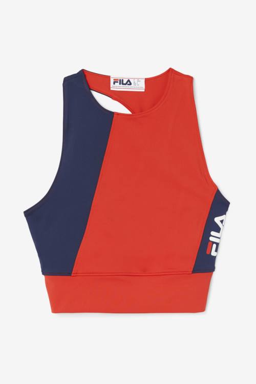 Red Women\'s Fila Millie Tank Sports Tops | Fila859RX