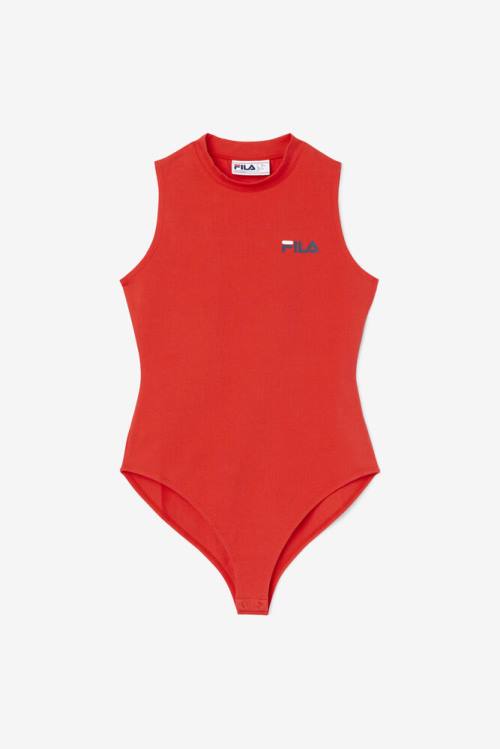 Red Women\'s Fila Ximena Bodysuit | Fila632GT