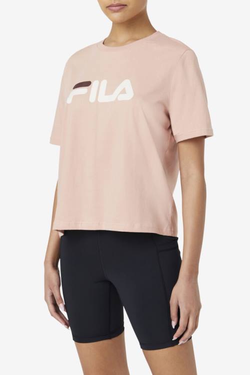 Rose / Deep Women's Fila Miss Eagle Tee T Shirts | Fila184KH