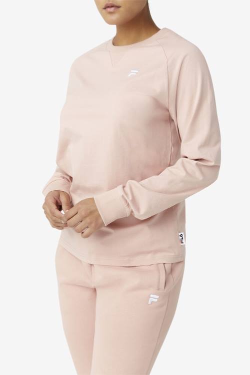 Rose Women's Fila Flynn Long Sleeve Tee T Shirts | Fila592EI