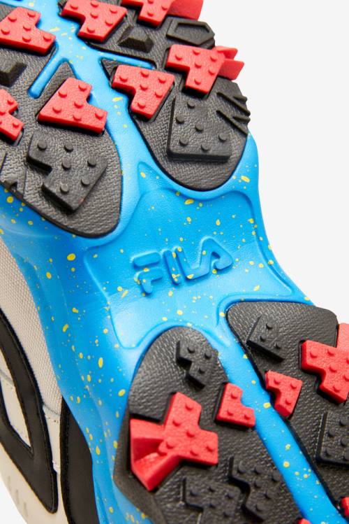 Silver / Black / Blue Men's Fila Oakmont TR Sneakers | Fila342NH