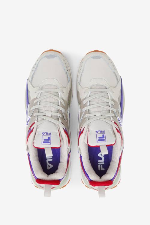 Silver Grey / Deep Blue Men's Fila Sandenal Sneakers | Fila615US