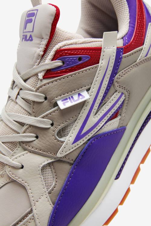 Silver Grey / Deep Blue Men's Fila Sandenal Sneakers | Fila615US