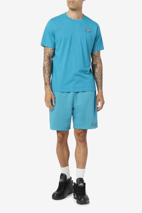 Turquoise Men's Fila Skylar Tee T Shirts | Fila957DY