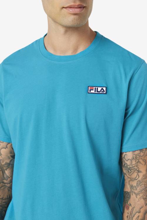 Turquoise Men's Fila Skylar Tee T Shirts | Fila957DY