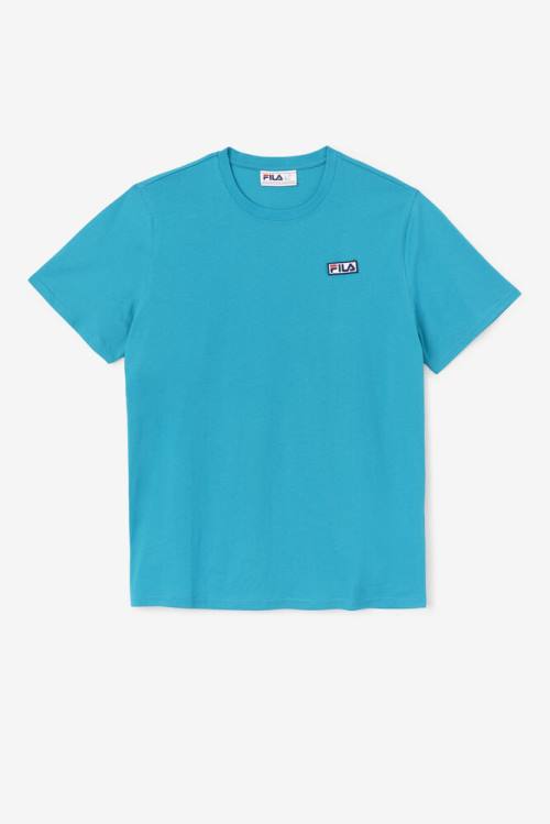 Turquoise Men\'s Fila Skylar Tee T Shirts | Fila957DY