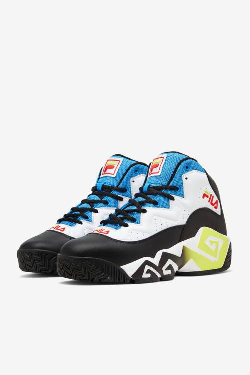 White / Black / Blue Men's Fila Mb Sneakers | Fila631IP