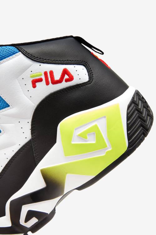 White / Black / Blue Men's Fila Mb Sneakers | Fila631IP