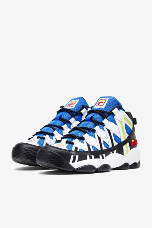 White / Black / Blue Men's Fila Stackhouse Spaghetti Sneakers | Fila890KJ