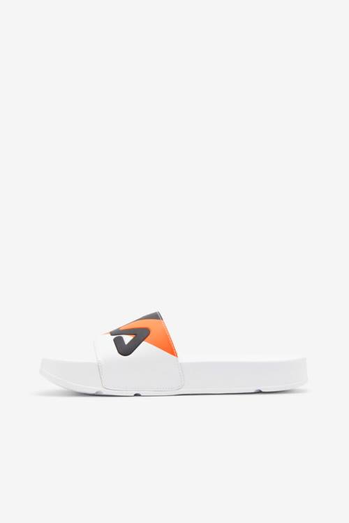 White / Black / Multicolor Women's Fila Drifter Archive Slides | Fila019QH