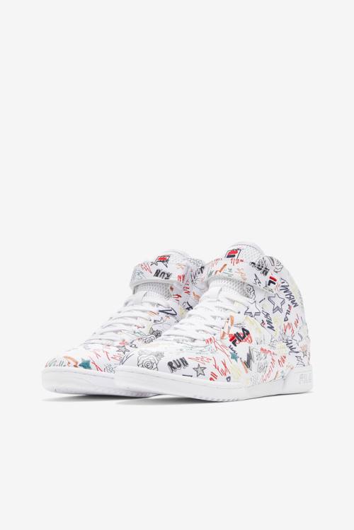 White / Black / Multicolor Women's Fila F-13 Sneakers | Fila714BW