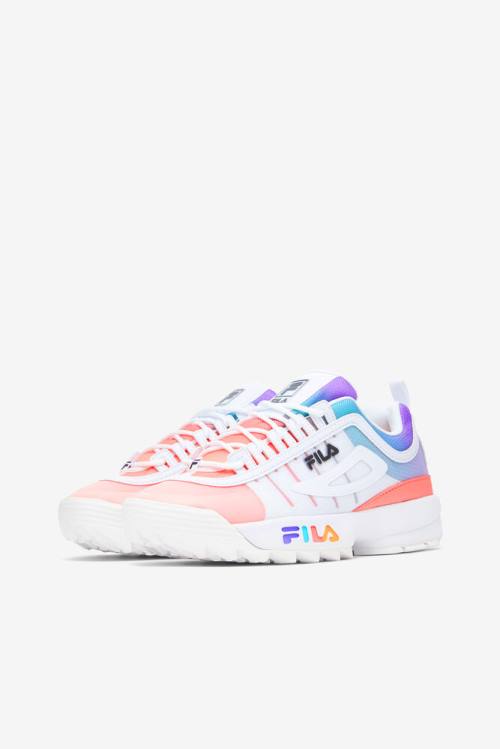 White / Black / Multicolor Women's Fila Disruptor 2 Monomesh Sneakers | Fila854RL