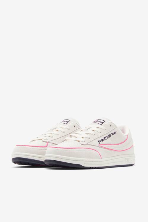 White / Black / Pink Men's Fila Tennis 88 Premium X Msgm Tennis Shoes | Fila107IA