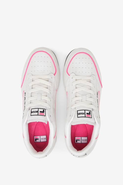 White / Black / Pink Men's Fila Tennis 88 Premium X Msgm Tennis Shoes | Fila107IA