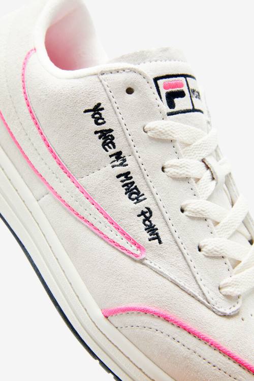 White / Black / Pink Men's Fila Tennis 88 Premium X Msgm Tennis Shoes | Fila107IA