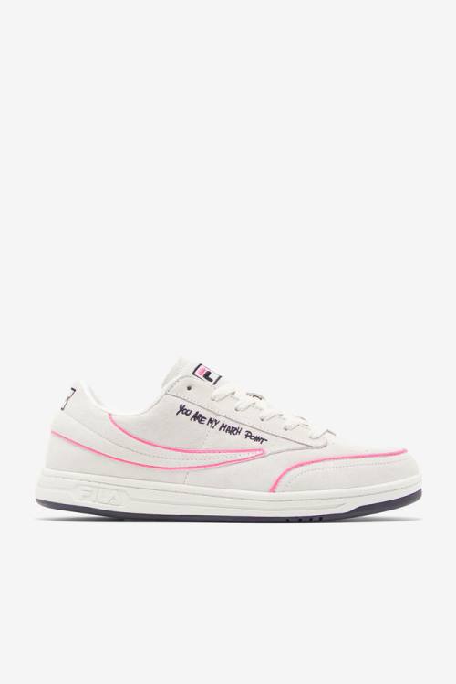 White / Black / Pink Men\'s Fila Tennis 88 Premium X Msgm Tennis Shoes | Fila107IA