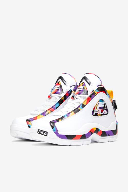 White / Black / Purple Men's Fila Grant Hill 2 90s Sneakers | Fila951XE