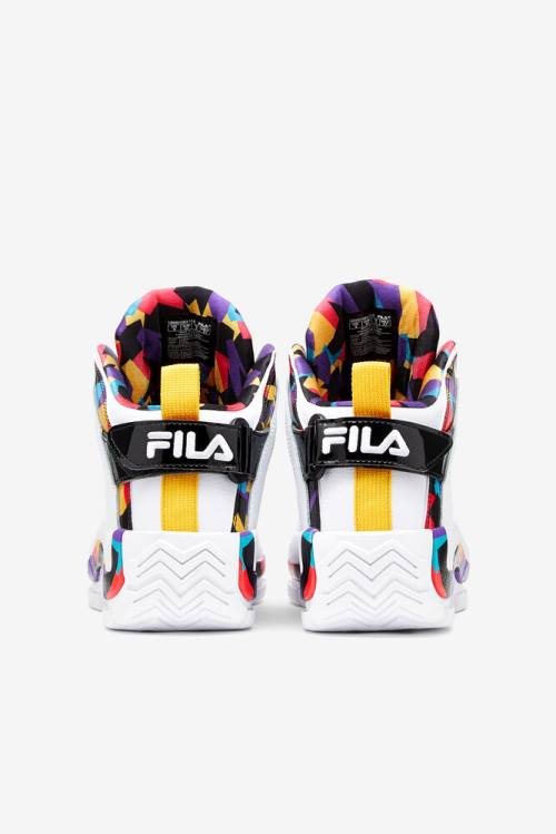 White / Black / Purple Men's Fila Grant Hill 2 90s Sneakers | Fila951XE