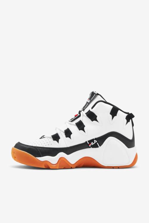 White / Black / Red Men's Fila Grant Hill 1 Tarvos Sneakers | Fila472IE