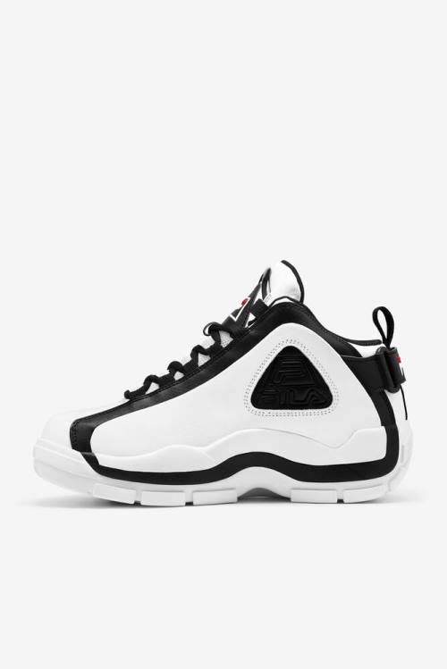 White / Black / Red Men's Fila Grant Hill 2 Sneakers | Fila509ZD