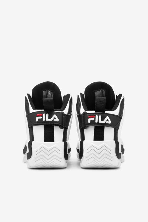 White / Black / Red Men's Fila Grant Hill 2 Sneakers | Fila509ZD