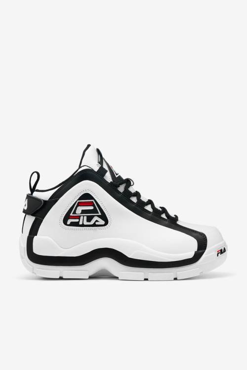 White / Black / Red Men\'s Fila Grant Hill 2 Sneakers | Fila509ZD