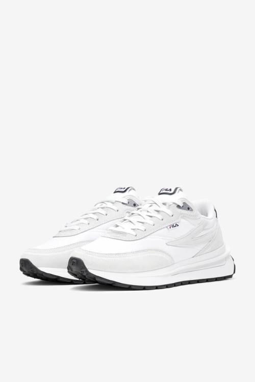 White / Black / Red Men's Fila Renno Premium Sneakers | Fila507RO