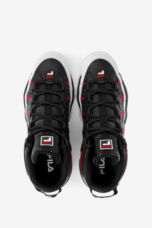 White / Black / Red Men's Fila Stackhouse Spaghetti Sneakers | Fila796XO