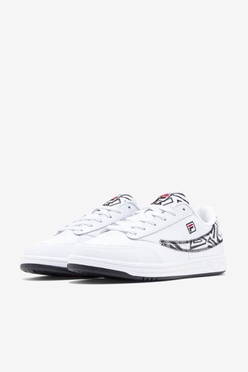 White / Black / Red Men's Fila Tennis 88 90s Tennis Shoes | Fila893ME