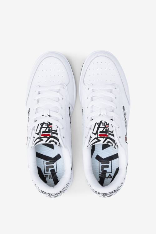 White / Black / Red Men's Fila Tennis 88 90s Tennis Shoes | Fila893ME