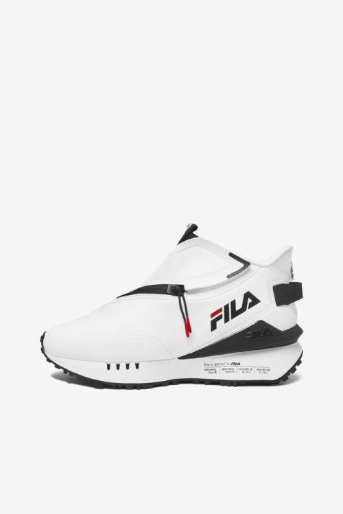 White / Black / Red Women's Fila Space Runner Sneakers | Fila965KF