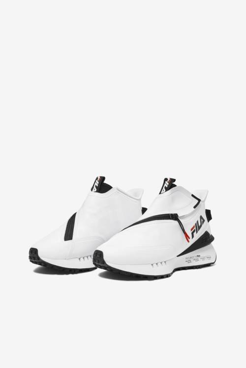 White / Black / Red Women's Fila Space Runner Sneakers | Fila965KF