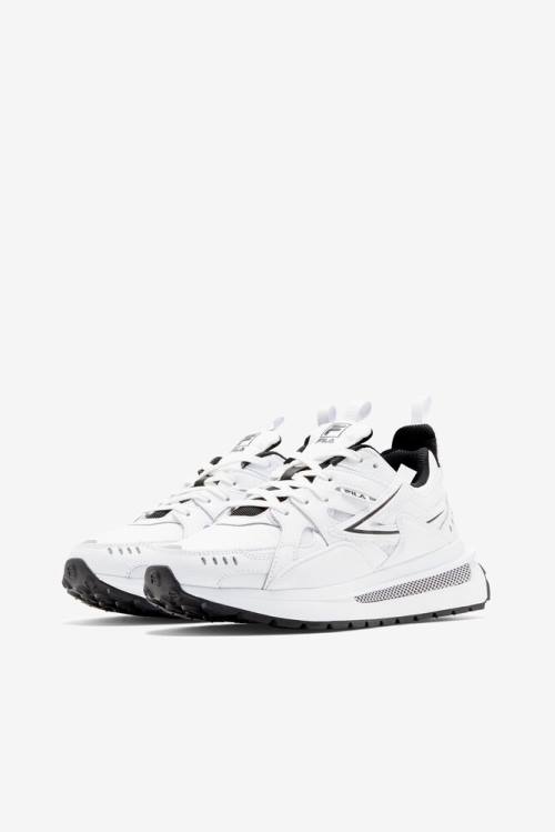 White / Black Women's Fila Sandenal Sneakers | Fila069OC