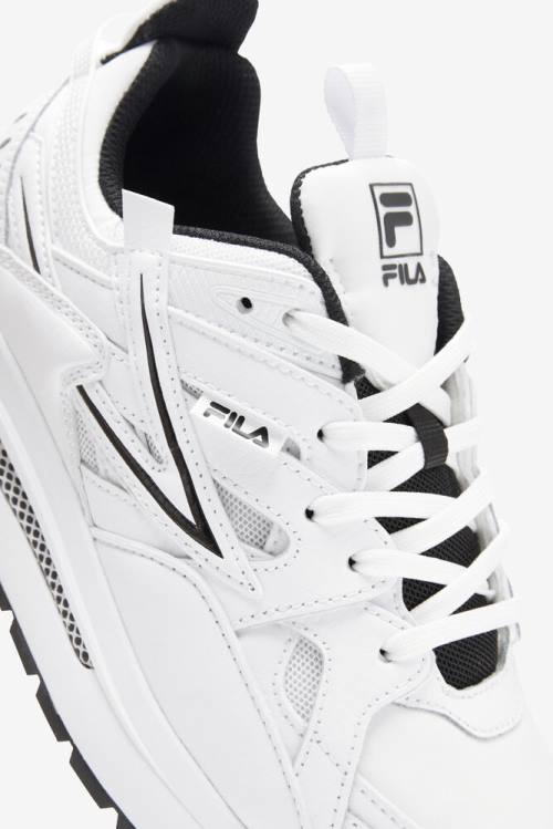 White / Black Women's Fila Sandenal Sneakers | Fila069OC