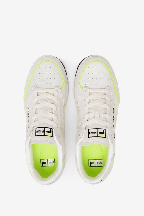 White / Black / Yellow Men's Fila Tennis 88 Premium X Msgm Tennis Shoes | Fila529YZ