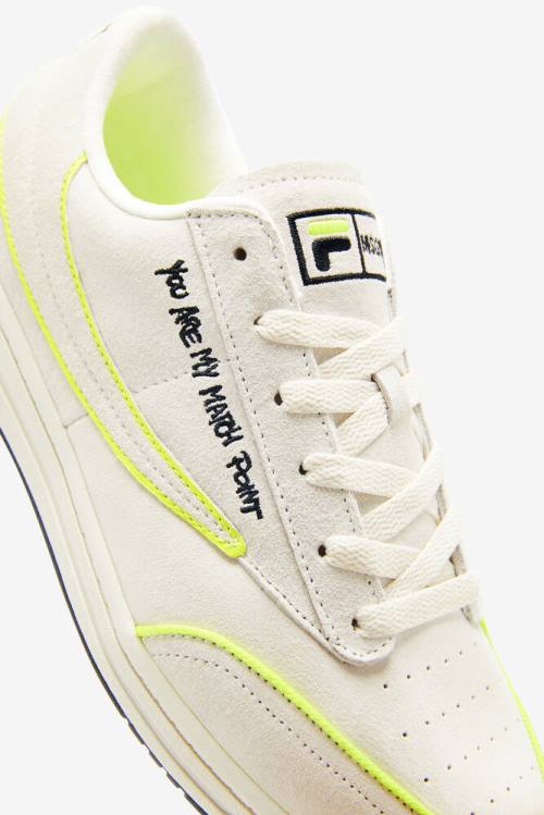 White / Black / Yellow Men's Fila Tennis 88 Premium X Msgm Tennis Shoes | Fila529YZ