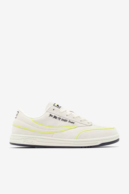 White / Black / Yellow Men\'s Fila Tennis 88 Premium X Msgm Tennis Shoes | Fila529YZ