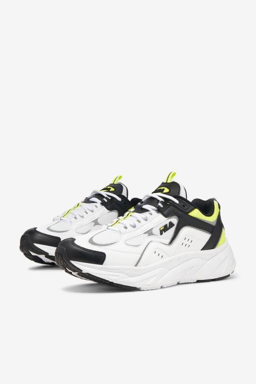 White / Black / Yellow Men's Fila Trigate Plus Sneakers | Fila049LR