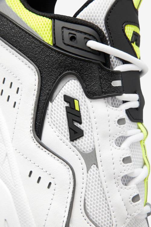 White / Black / Yellow Men's Fila Trigate Plus Sneakers | Fila049LR