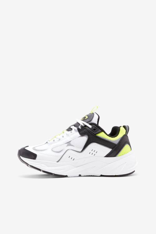 White / Black / Yellow Women's Fila Trigate Plus Sneakers | Fila396MX