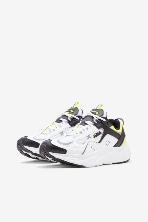 White / Black / Yellow Women's Fila Trigate Plus Sneakers | Fila396MX