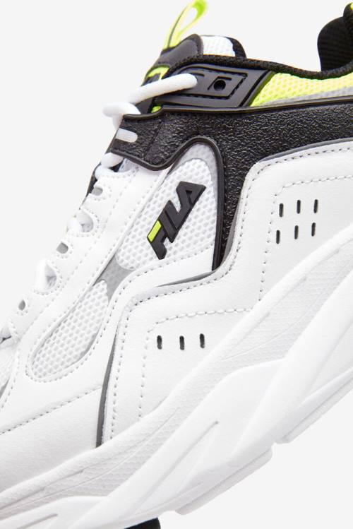 White / Black / Yellow Women's Fila Trigate Plus Sneakers | Fila396MX