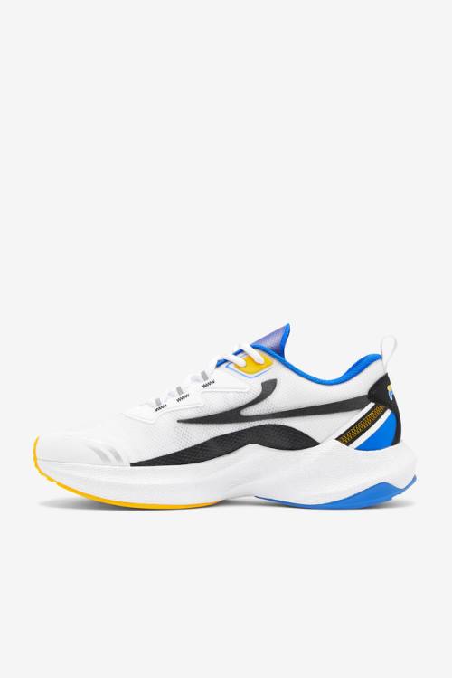 White / Blue / Gold Men's Fila Tactik 3 Stimulus Sneakers | Fila231PC