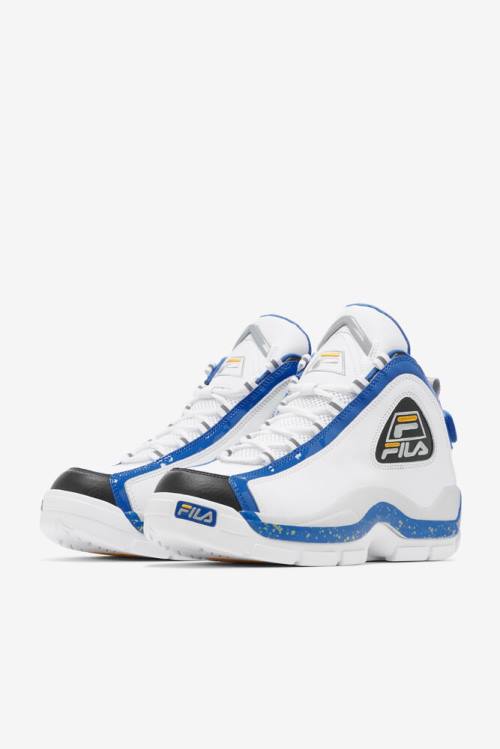 White / Blue / Lemon Men's Fila Grant Hill 2 Sneakers | Fila431XF