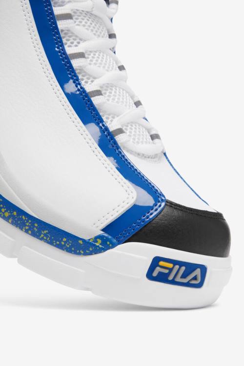 White / Blue / Lemon Men's Fila Grant Hill 2 Sneakers | Fila431XF